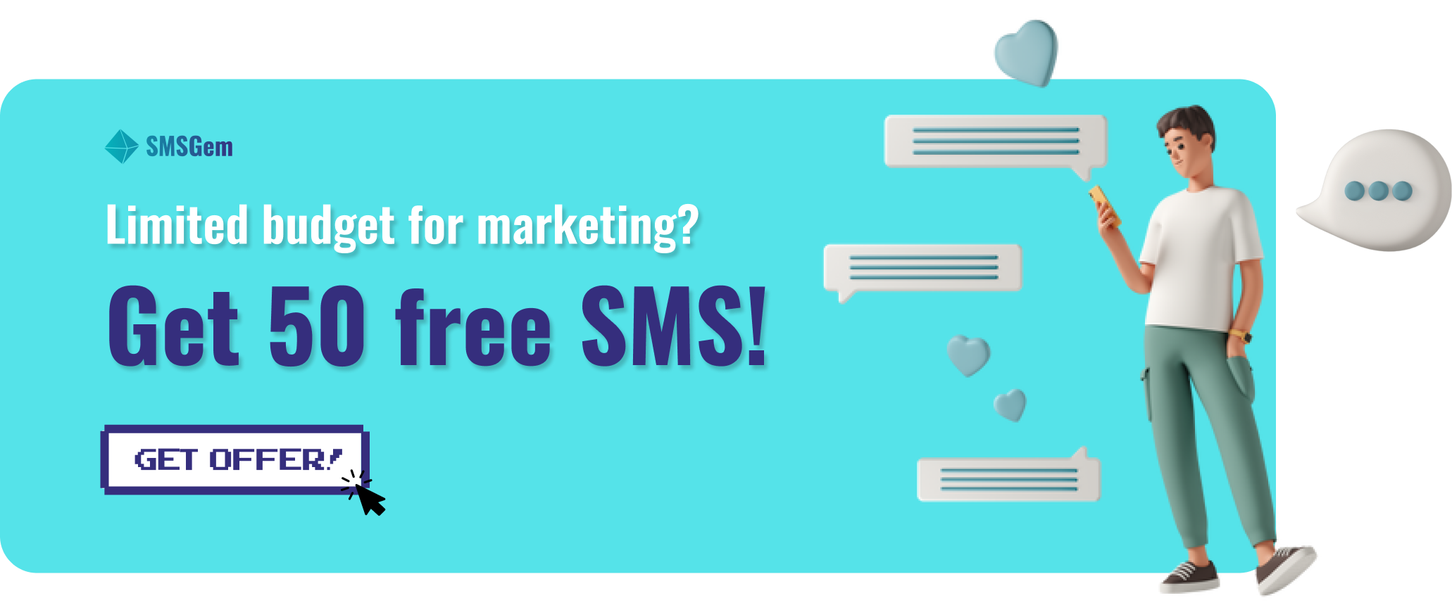 Click to get 50 Free SMS